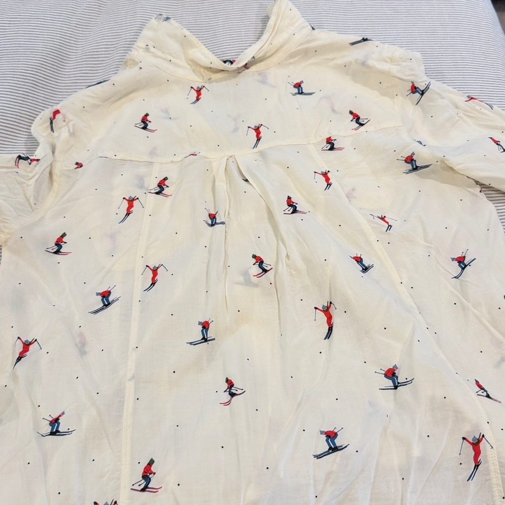 Maeve cream ski ⛷️ blouse size 6 - Picture 5 of 5